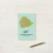 Ascension eiland brits overzees territorium kaart post-it® notes (Op bureau)