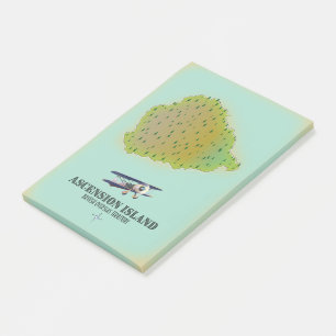 Ascension eiland brits overzees territorium kaart post-it® notes