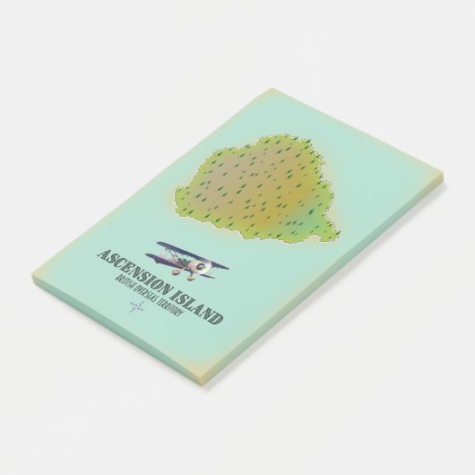 Ascension eiland brits overzees territorium kaart post-it® notes (Schuin)