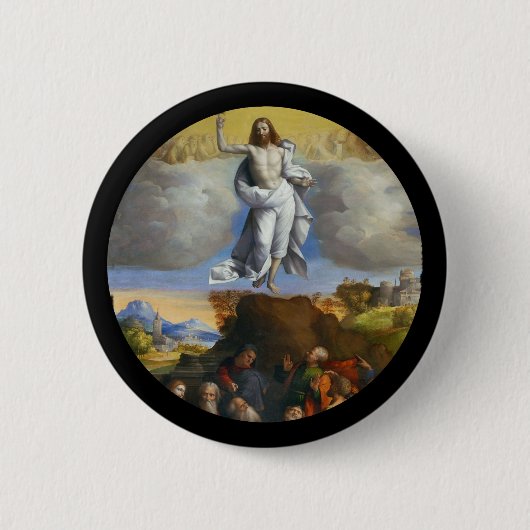 Ascension in Golden Clouds Ronde Button 5,7 Cm (Voorkant)