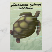 Ascension Island Zee Turtle Briefpapier (Voorkant)