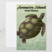 Ascension Island Zeeschildpad Briefpapier (Voorkant / Achterkant)