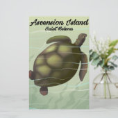 Ascension Island Zeeschildpad Briefpapier (Staand voorkant)