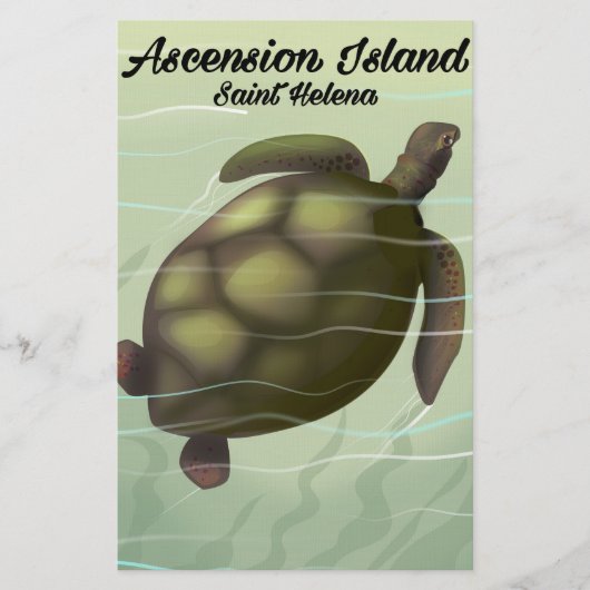Ascension Island Zeeschildpad Briefpapier (Voorkant)
