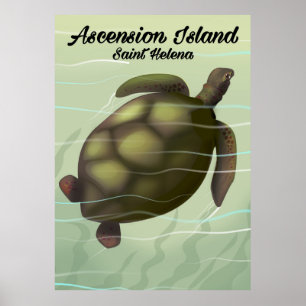 Ascension Island Zeeschildpad Poster