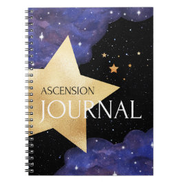 Ascension Journal – Paarse en gouden kosmische ste Notitieboek
