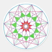 Ascension Mandala Ronde Sticker (Voorkant)