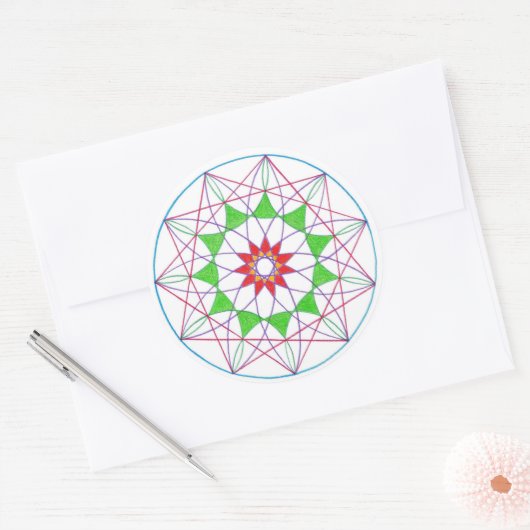 Ascension Mandala Ronde Sticker (Envelop)