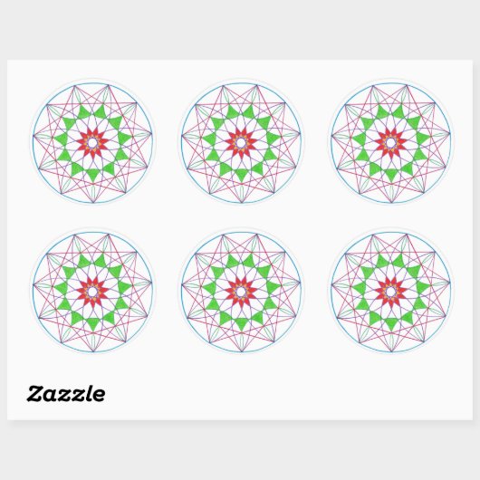 Ascension Mandala Ronde Sticker (Vel)