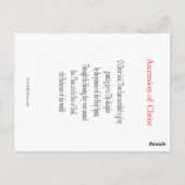 Ascension of Christus Kaart (Achterkant)