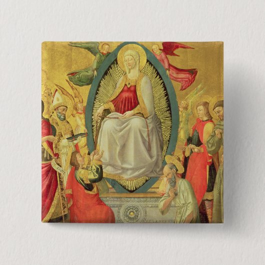 Ascension of the Virgin, 1465 Vierkante Button 5,1 Cm (Voorkant)