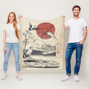 Ascension - Traditioneel Japans straatmode-ontwerp Fleece Deken