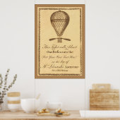 Ascension van de heer Lunardi ~ 1784 ~  Engels Poster (Keuken)