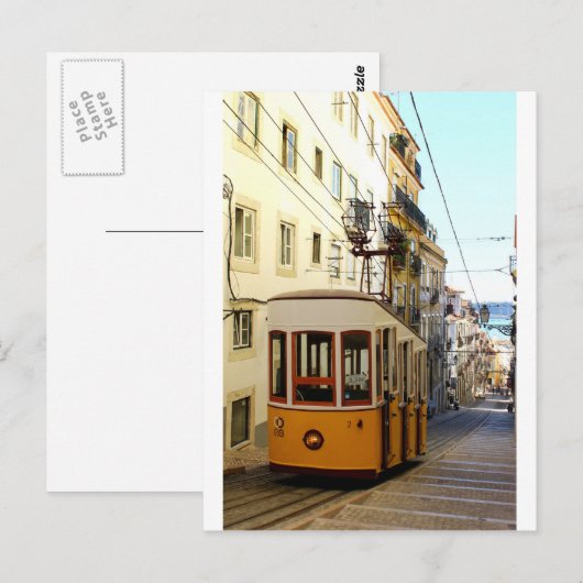 Ascensor da Bica, Lisboa, Portugal Briefkaart (Voorkant / Achterkant)