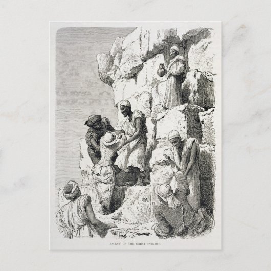 Ascent of the Great Pyramid, 19e eeuw Briefkaart (Voorkant)