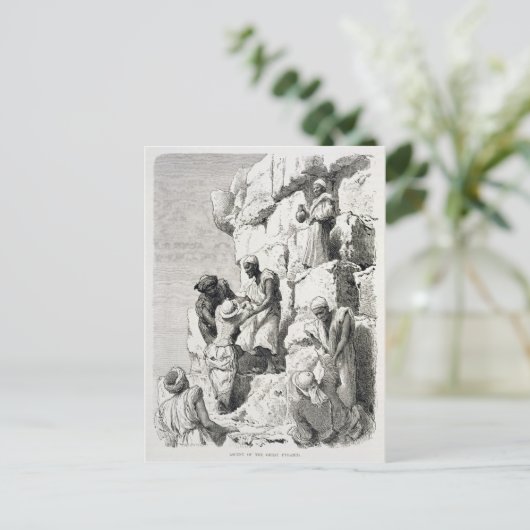 Ascent of the Great Pyramid, 19e eeuw Briefkaart (Staand voorkant)