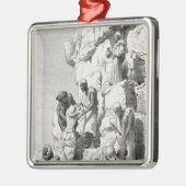 Ascent of the Great Pyramid, 19e eeuw Metalen Ornament (Links)