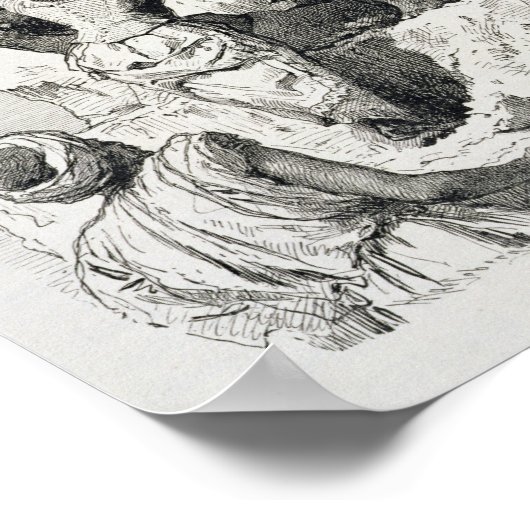 Ascent of the Great Pyramid, 19e eeuw Poster (Hoek)