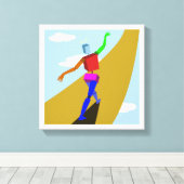 Ascentie naar vrede canvas afdruk (Insitu (Houten vloer))