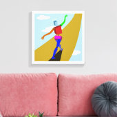 Ascentie naar vrede canvas afdruk (Insitu (Woonkamer))