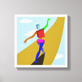 Ascentie naar vrede canvas afdruk