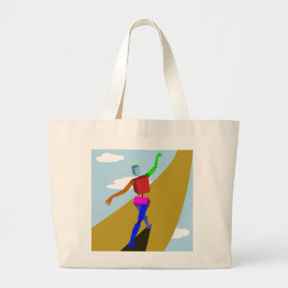 Ascentie naar vrede grote tote bag