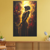 Ascentie van de ziel Hedendaagse Expressionist A Canvas Afdruk (Insitu (Woonkamer))