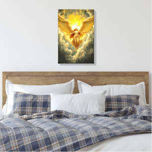 Ascentie van het Licht - Majestueus Engelachtig Ku Canvas Afdruk