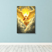Ascentie van het Licht - Majestueus Engelachtig Ku Canvas Afdruk (Insitu (Houten vloer))
