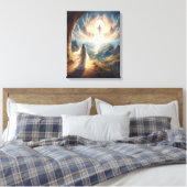 Ascentie vervuld voorbij de Hemelpoort Canvas Afdruk (Insitu (Slaapkamer))