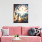 Ascentie vervuld voorbij de Hemelpoort Canvas Afdruk (Insitu (Woonkamer))