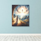 Ascentie vervuld voorbij de Hemelpoort Canvas Afdruk (Insitu (Houten vloer))
