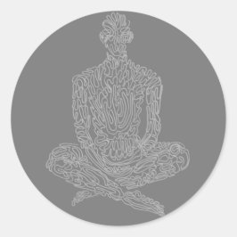 Ascetiek (asfalt w/ grijs) ronde sticker