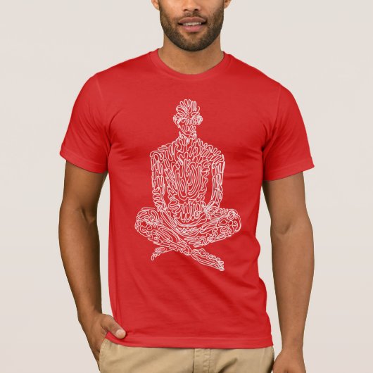 Ascetisch (Rood met Wit) T-shirt (Voorkant)