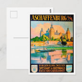 Aschaffenburg, Duitsland, Schloss Johannisburg Briefkaart (Voorkant / Achterkant)