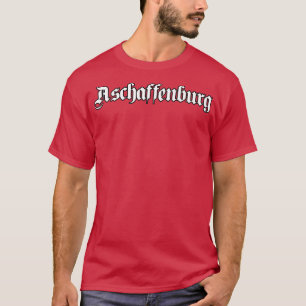 Aschaffenburg geschreven met gotische lettertype t-shirt