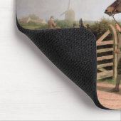 Ascham ~ een hengst die door een poort loopt muismat (Hoek)