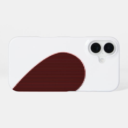 ASCII Art Connectable Heart iPhone 16 Hoesje (Achterkant horizontaal)