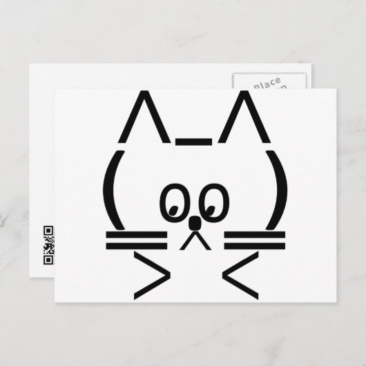 ASCII Cat Briefkaart (Voorkant / Achterkant)