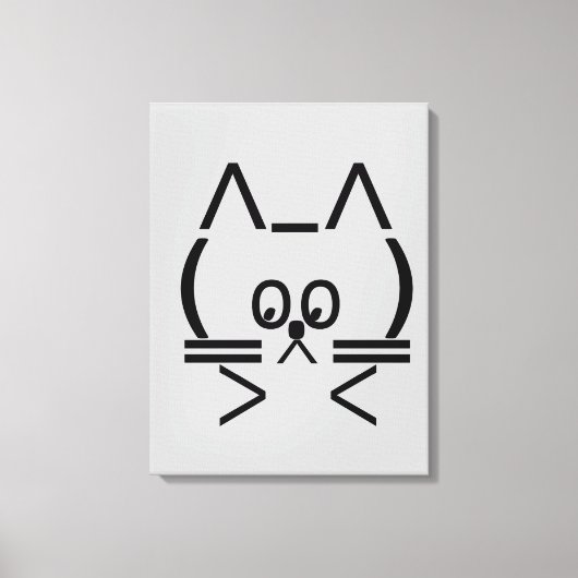 ASCII Cat Canvas Afdruk (Voorkant)