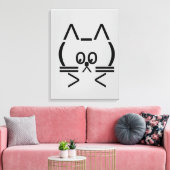 ASCII Cat Canvas Afdruk (Insitu (Woonkamer))