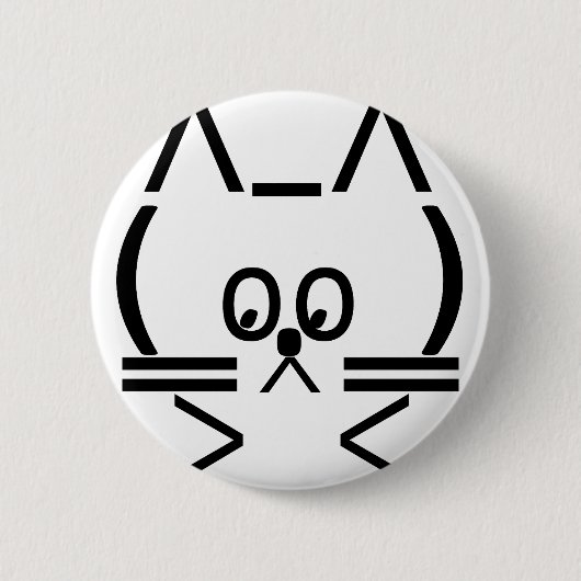 ASCII Cat Ronde Button 5,7 Cm (Voorkant)