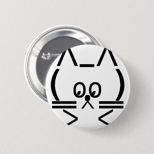 ASCII Cat Ronde Button 5,7 Cm (Voorkant /achterkant)