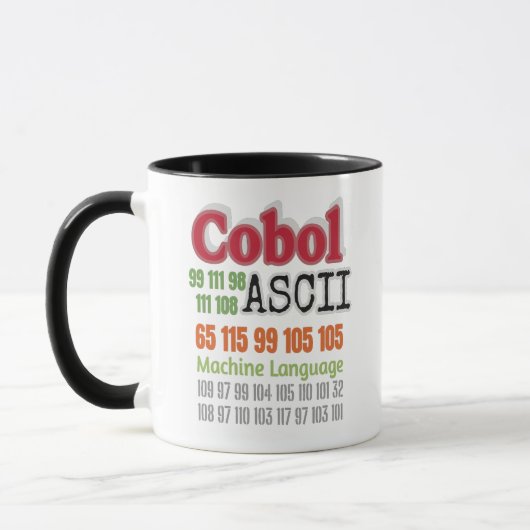 Ascii Cobol Programmeermachine taal Mok (Links)