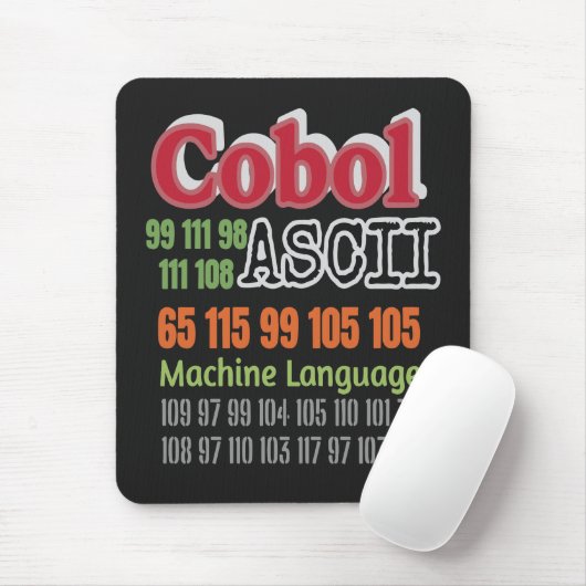 Ascii Cobol Programmeermachine taal Muismat (Met muis)