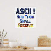 ASCII en Gij ontvangen Poster (Keuken)