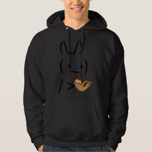 Ascii konijntje met een luiaard hoodie