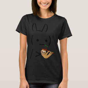 Ascii konijntje met een luiaard t-shirt