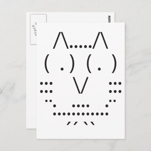 Ascii Owl Briefkaart (Voorkant / Achterkant)