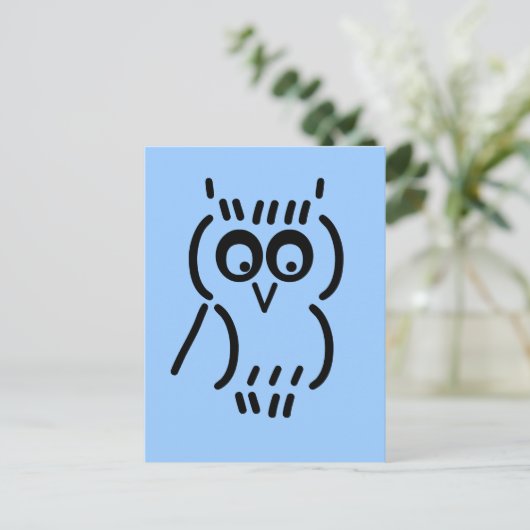 ASCII Owl Briefkaart (Staand voorkant)